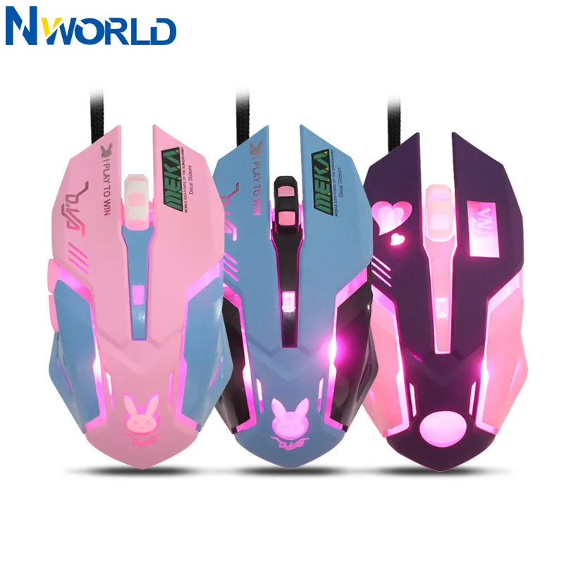 Pc Gaming Pink - OW 6 Buttons Breathing LED Backlit